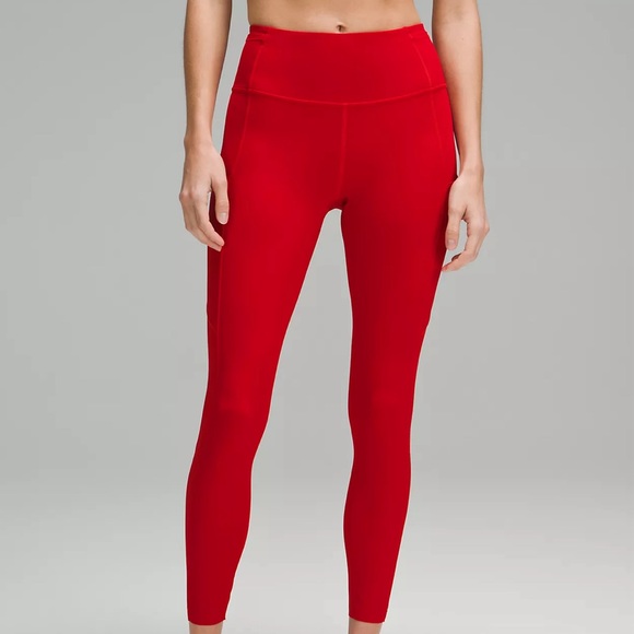 Lululemon Fast & Free Nulux 25" - Dark Red 4 - Picture 1 of 4